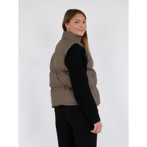 Neo Noir Annike C Puffer Vest, Dark Taupe, 40