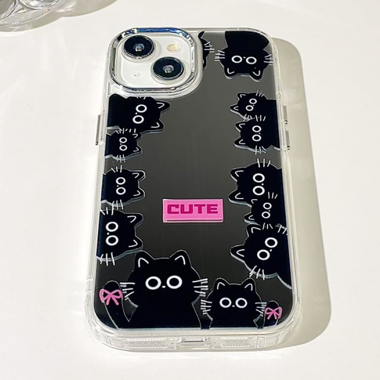 Japilavio - Kat Gespiegeld Telefoonhoesje - iPhone 15 Pro Max / 15 Pro / 15 Plus / 15 / 14 Pro Max / 14 Pro / 14 Plus / 14 / 13 Pro Max / 13 Pro / 13 / 13 mini / 12 Pro Max / 12 Pro / 12 / 12 mini / 11 Pro Max / 11 Pro / 11