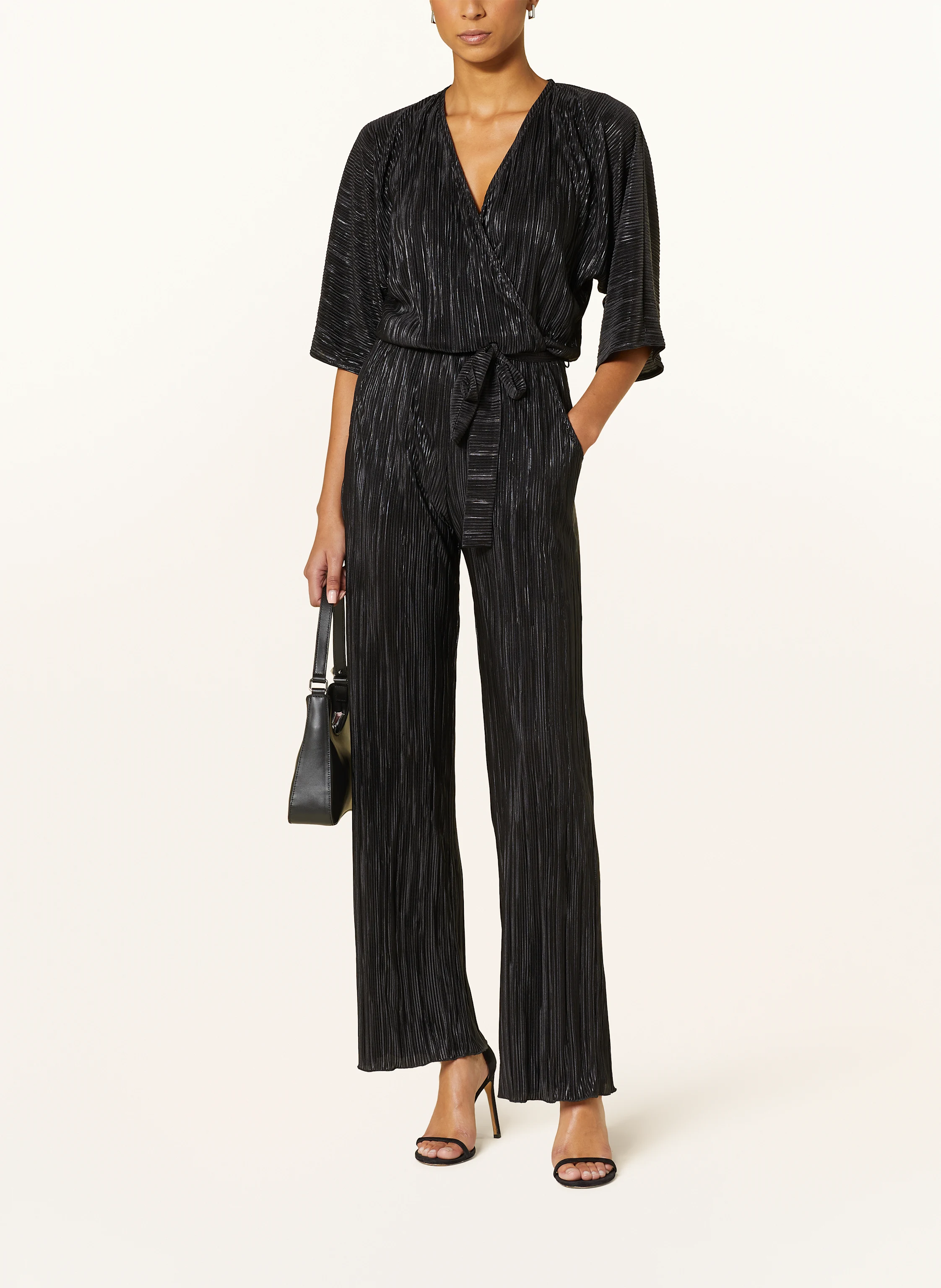 Ana Alcazar Jumpsuit mit 3/4-Arm in Wickeloptik