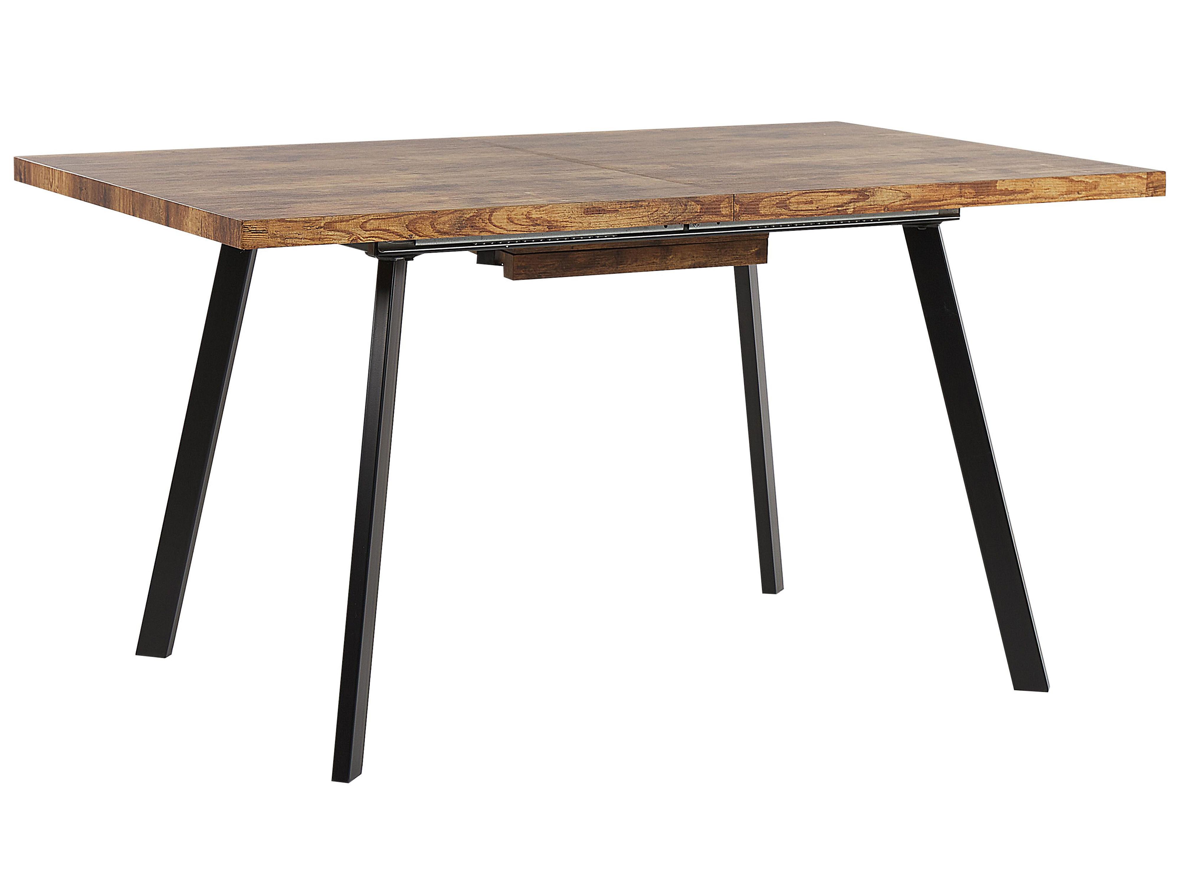 Eettafel uitschuifbaar HARLOW Donkerbruin 90 cm 140/180 cm