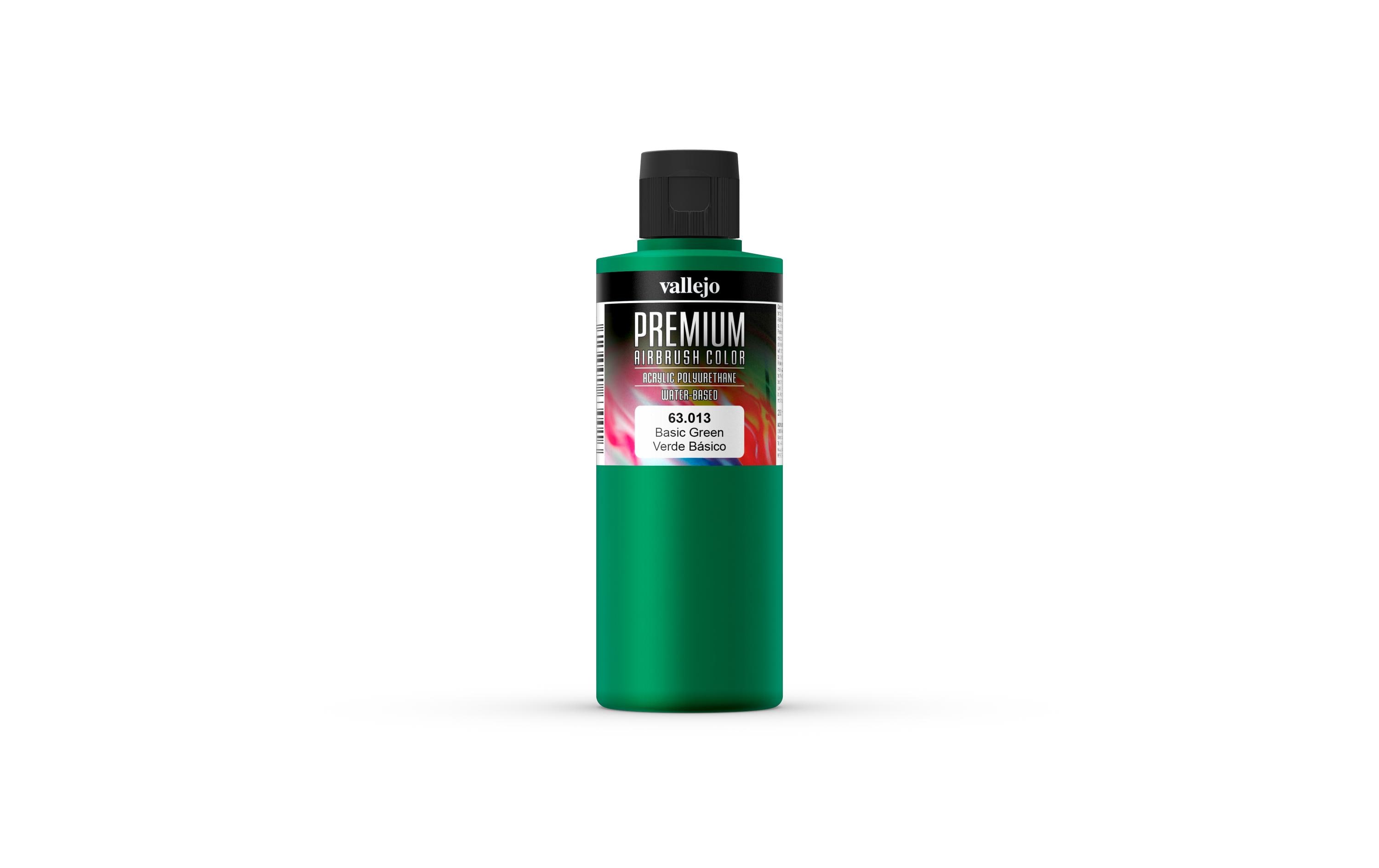 Airbrushfarbe Premium, Basic Grün, 200 mlPremium Airbrush Farbe zum Lackieren von Lexan, Polycarbonat, Glasfaser, Metall und Polyethylene