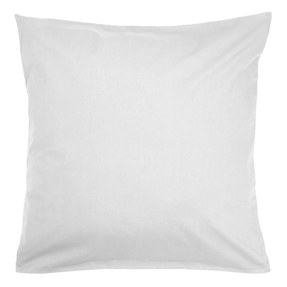 Taie d'oreiller 63x63cm 100% coton finition droite blanc