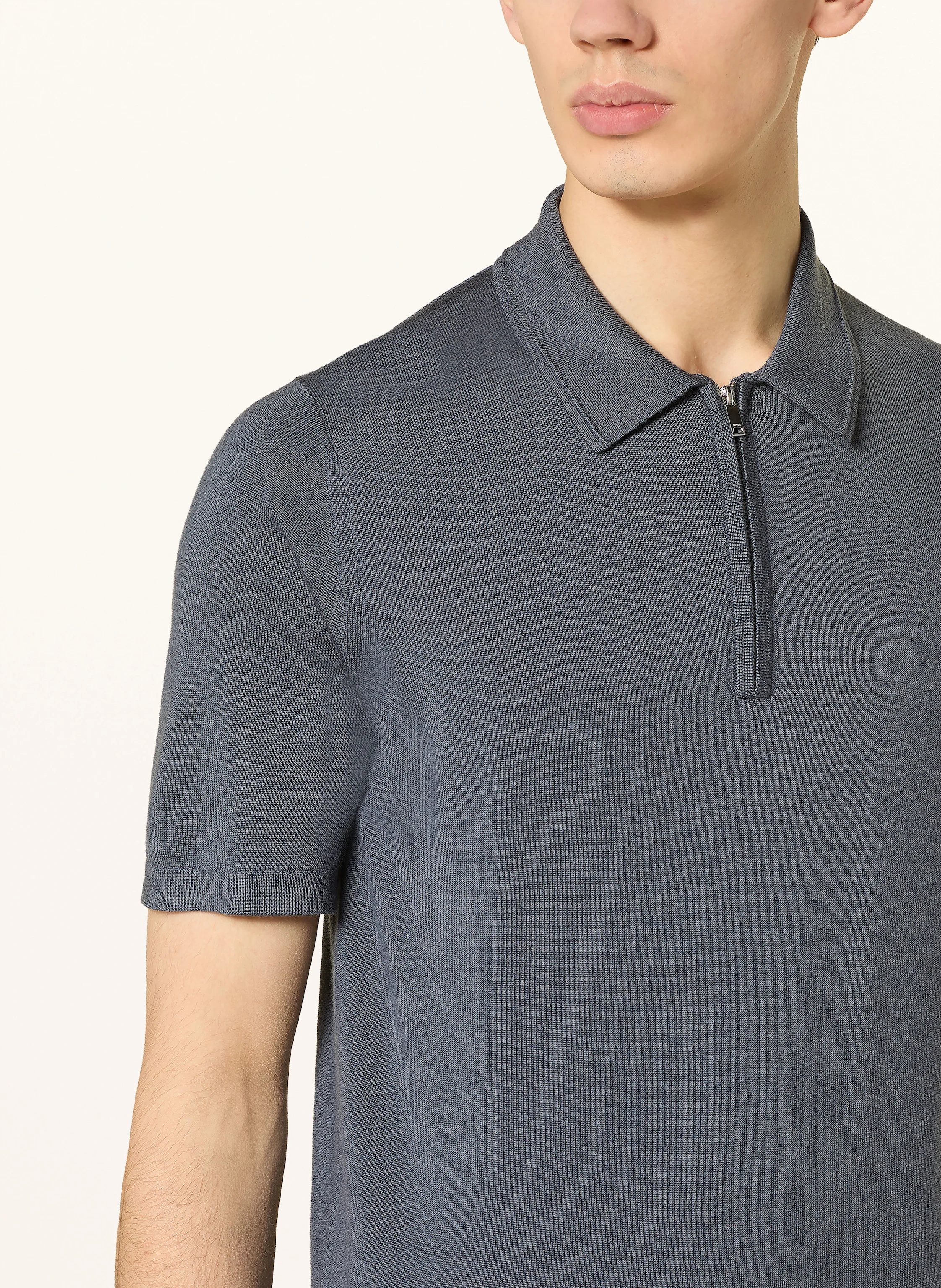 REISS Strick-Poloshirt MAXWELL aus Merinowolle