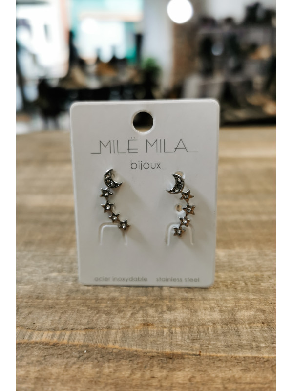 Boucles d'oreilles argentées Marina - Mile Mila
