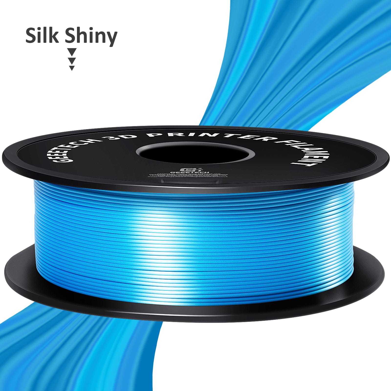 GEEETECH  PLA Silk Sky Blue, 1,75 mm / 1000 g    Einfach zu verarbeitendes Seidenfilament