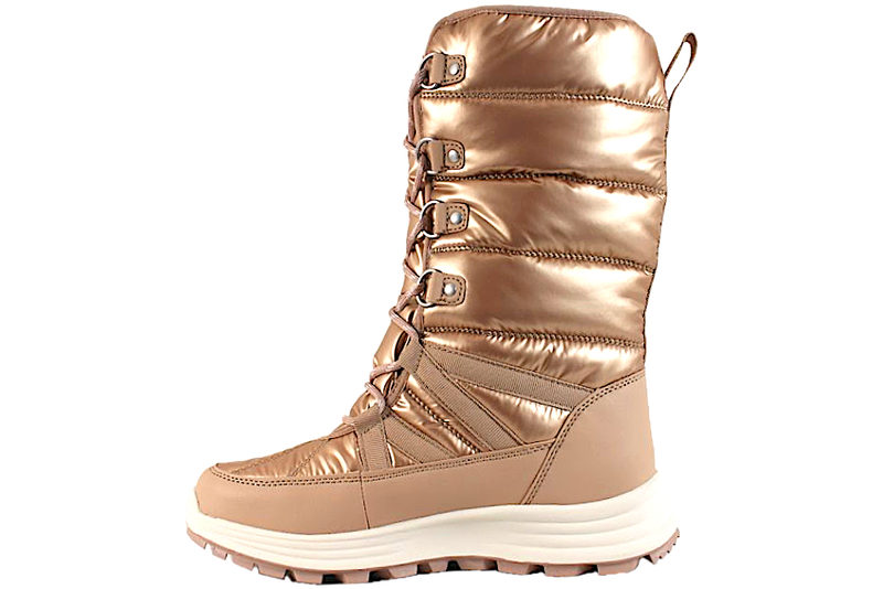 OKAKI VINTERSTØVLE I ROSEGOLD PU