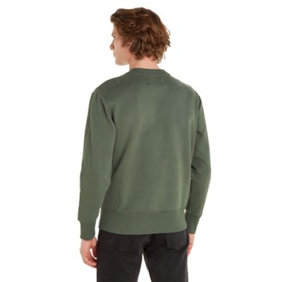 Sweatshirt homme Woven Tab Crew CALVIN KLEIN