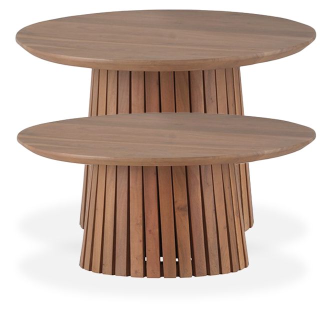 Salontafelset Naturel Burundi ⌀90  x H40 cm