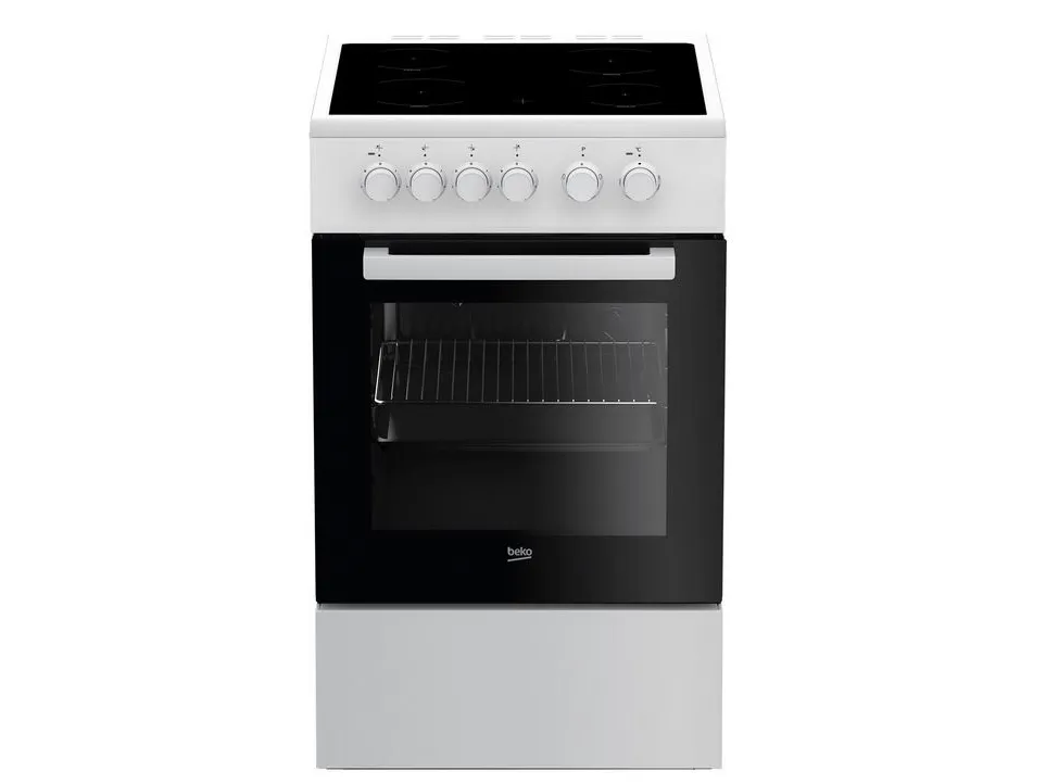 Beko FSS57000GW - Komfur - fritstående - bredde: 50 cm - dybde: 60 cm - højde: 85 cm - med selv-rengøring - hvid