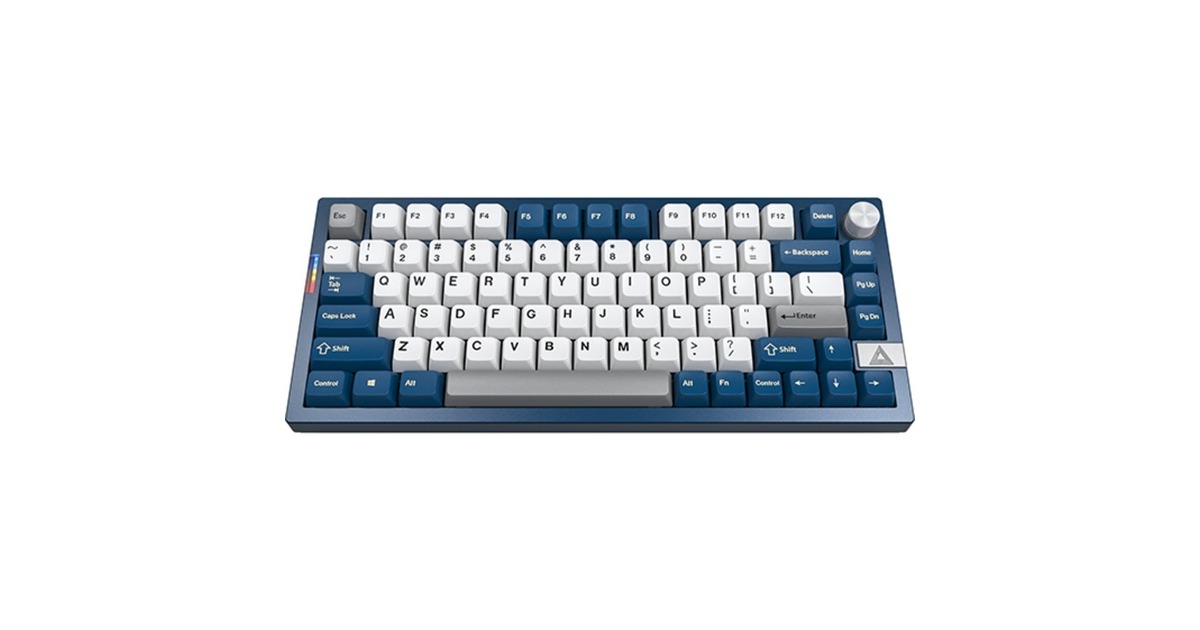 MontechMkey Pro Freedom, toetsenbord  (Donkerblauw/wit, US lay-out, Gateron G Pro Yellow, 75%, Hot-swappable, RGB, Double-Shot PBT, USB-C / 2.4 GHz / Bluetooth 5.2)
