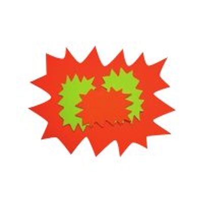 Apli Agipa - 10 éclatés fluo effaçables - jaune/orange - 48 x 64 cm