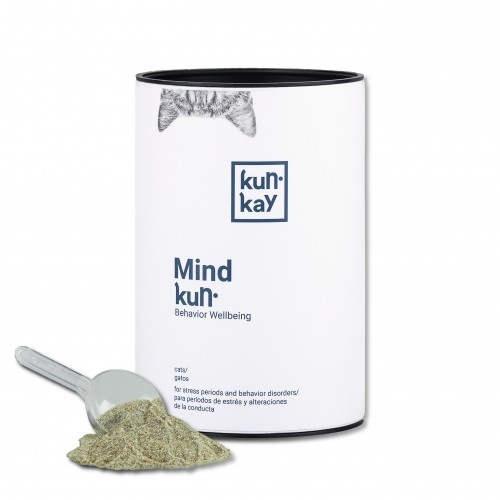 Suplemento Mindkun para equilíbrio do humor e comportamento em gatos.
