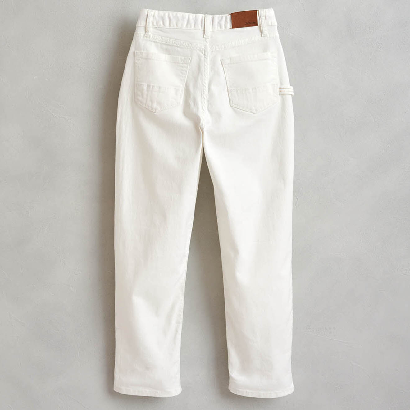 Bellerose Pantalon boyfriend Pixy blanc