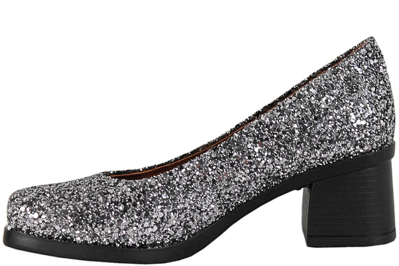TIM & SIMONSEN FLORENCE PUMP GLITTER NEGRO SILVER