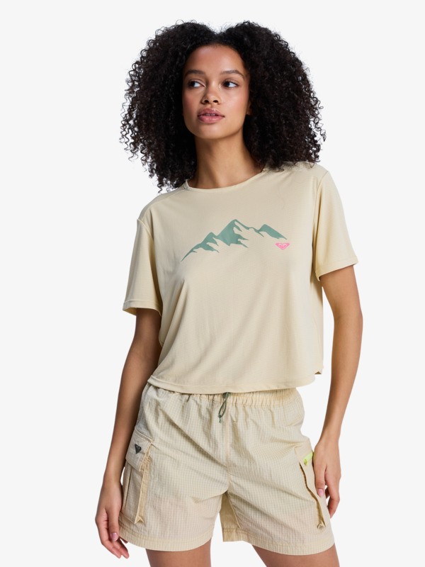 Boundless Spirit 3 T-Shirt technique à manches courtes Beige Femme