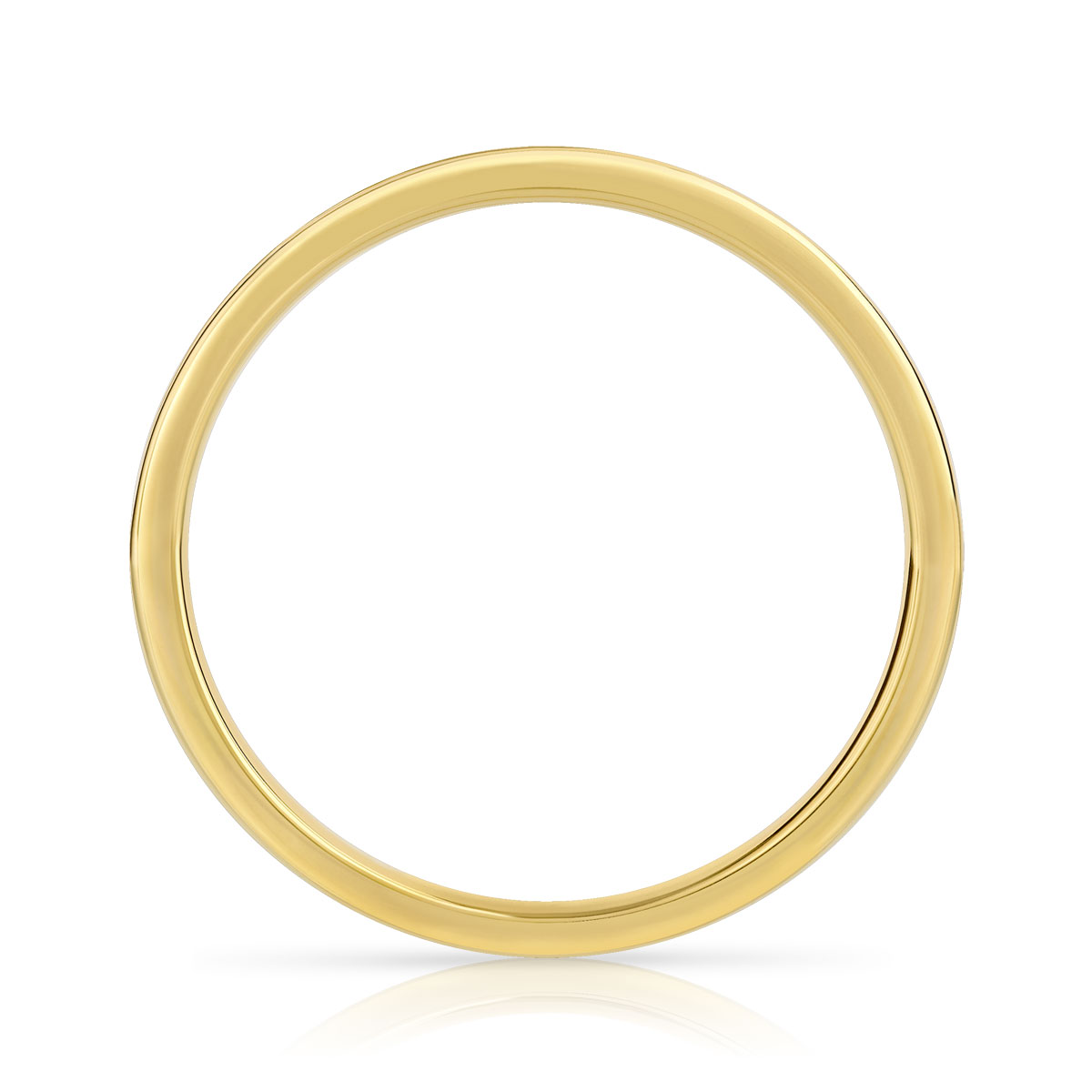 Alliance demi-T or 750 jaune diamants synthétiques 0.25 carat