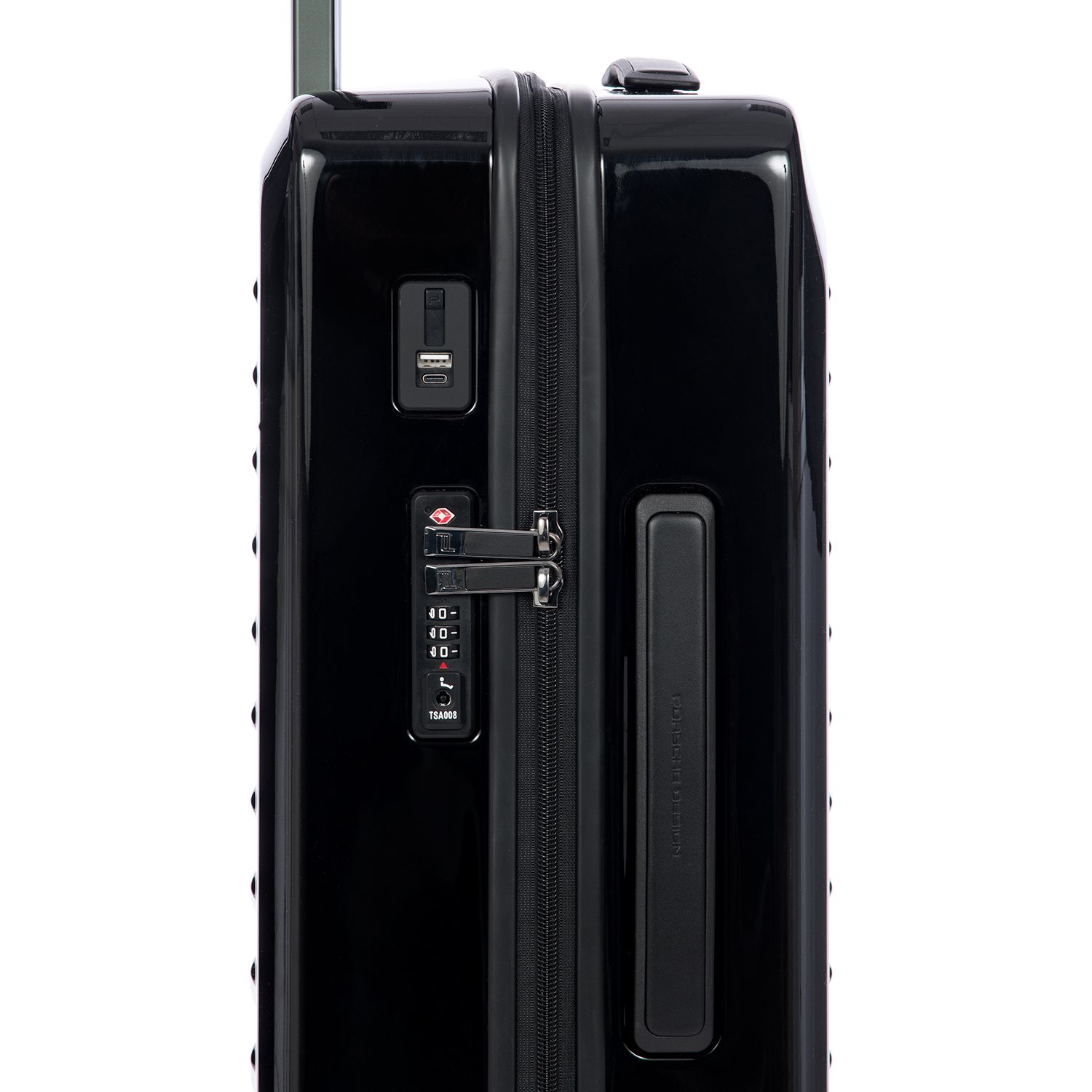 Porsche Design Roadster Hardcase 4W Trolley S shiny black