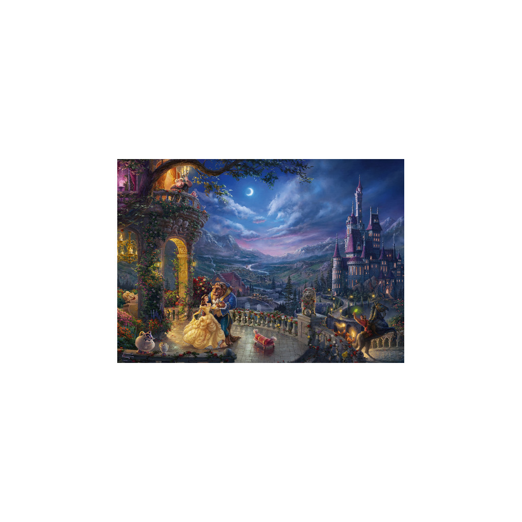 Puzzle -   La Belle et la Bête Danse au Clair de Lune - 1000 Pièces