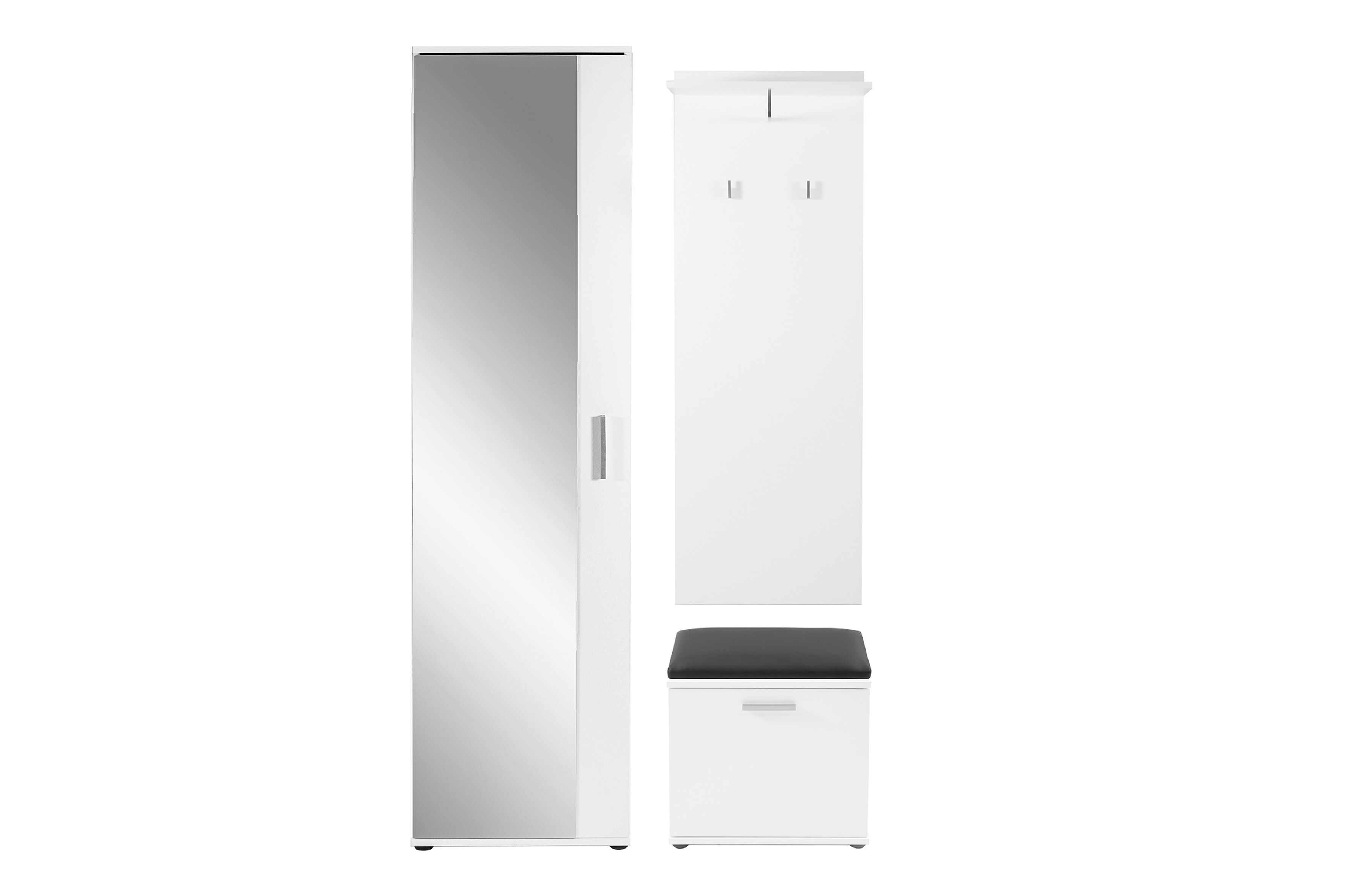 byLIVING Sitzbank JAKOB, Breite 48,5 cm, weiß/schwarz, Sitzkissen