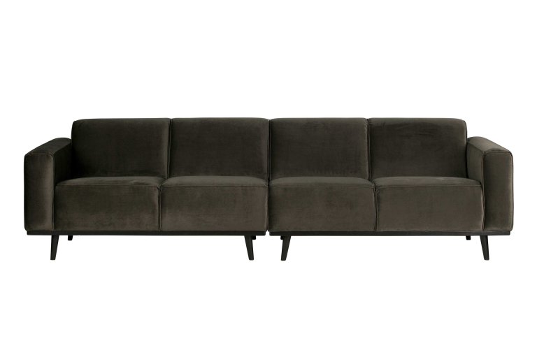 WOOOD Statement bank 4-zits 280cm, velvet warm groen