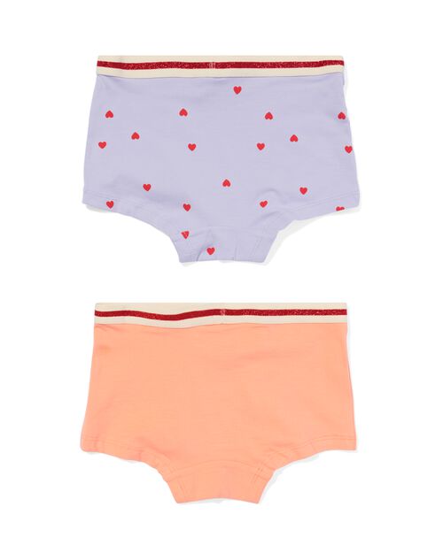 2 boxers enfant coton stretch lilas