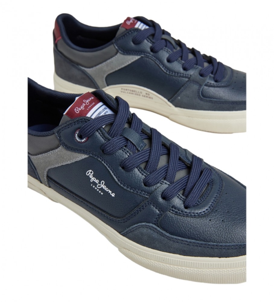 Tênis Pepe Jeans Kenton Masterlow em couro azul-marinho
