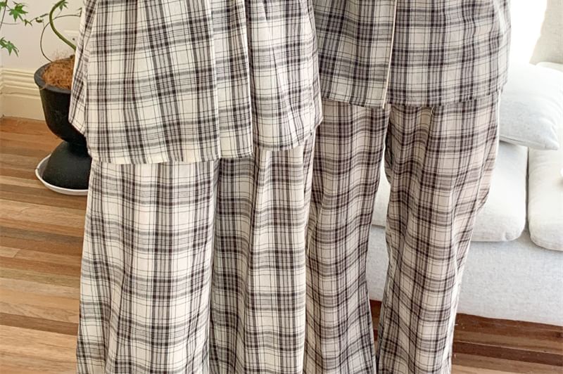 Sadelle - Bijpassende geruite pyjamaset voor koppels