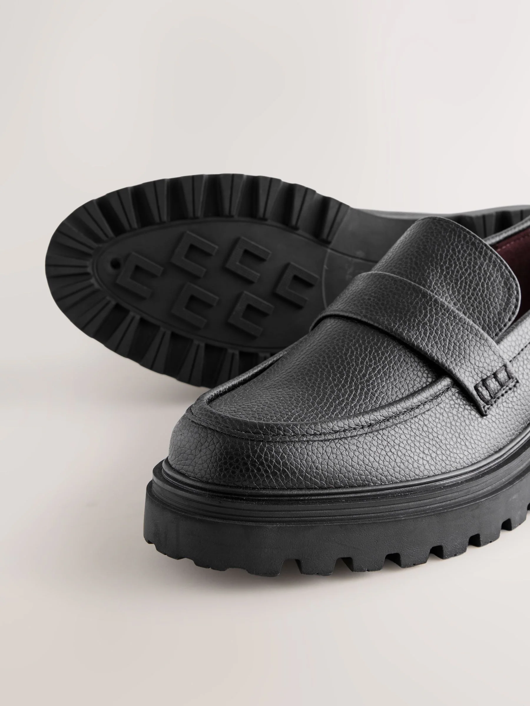 Zwart - Loafers met dikke zool