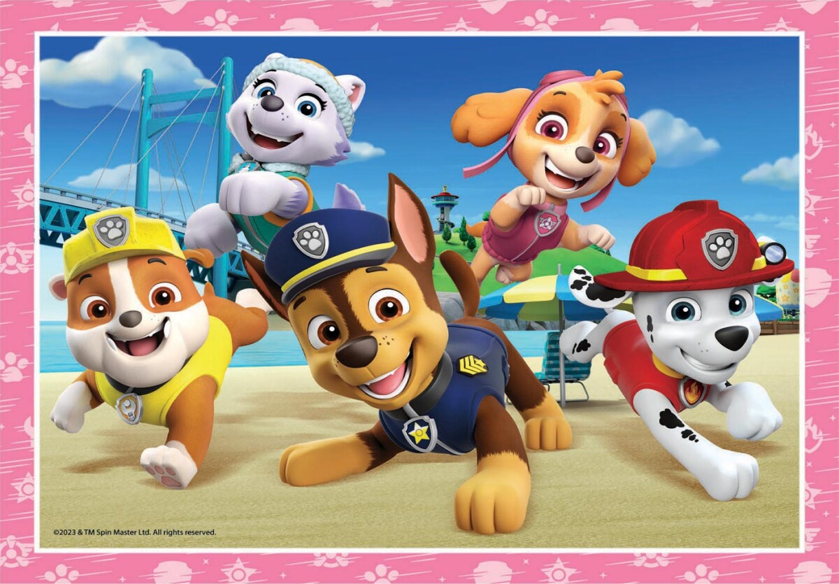 Paw Patrol Puslespil - Super Color - Clementoni - 4 Stk