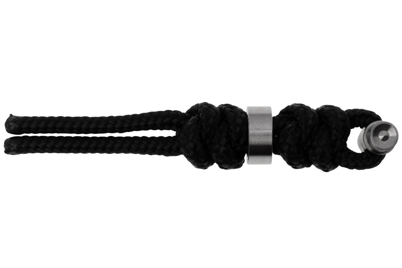 Chris Reeve Large Sebenza/Umnumzaan Lanyard with bead black/silver COM-7085