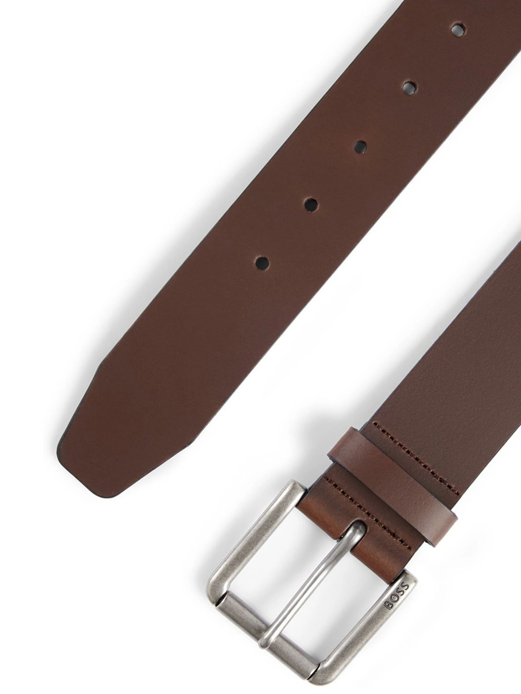 Bruin - BOSS Joris Leren Riem