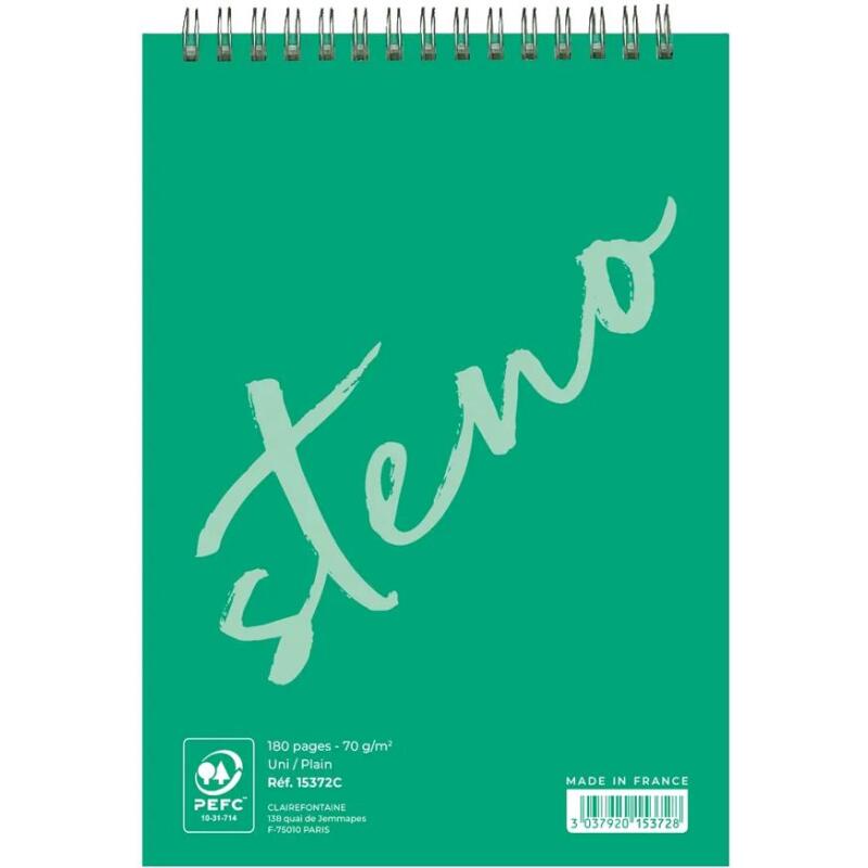 Bloc de bureau Sténo reliure intégrale en-tête A5 90 feuilles uni 70 g - Vert clair