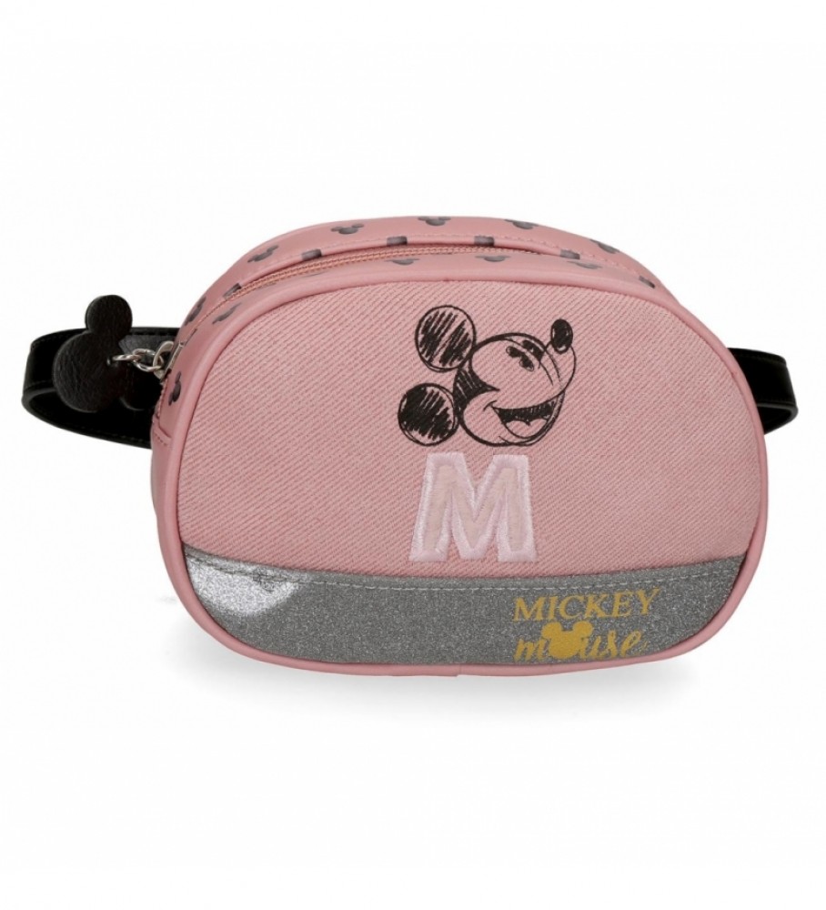 Pochete Disney Mickey Blogueiro - Rosa - 17x12x6cm -