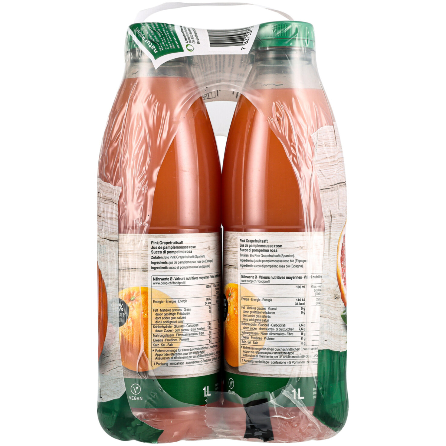 Naturaplan Bio Grapefruitsaft Pink 4x1l