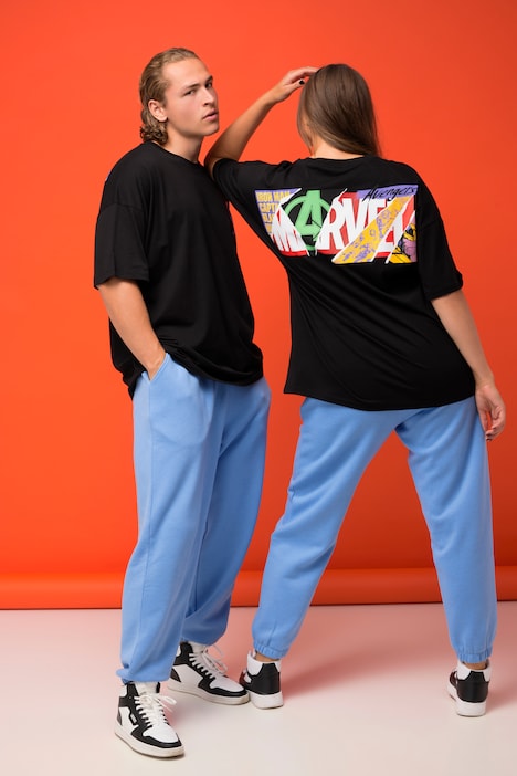 T-Shirt, oversized, Marvel Print, Rundhals, Halbarm, Unisex