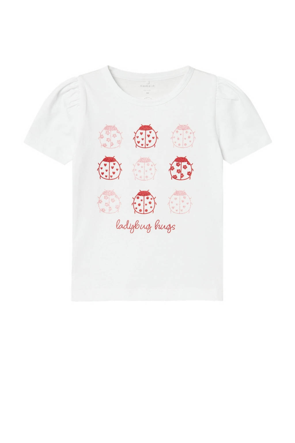 NAME IT T-shirt NMFFAYE met printopdruk wit