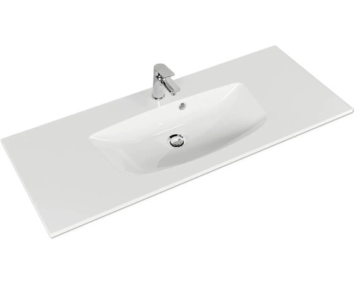 Pelipal Sunline 300 badkamermeubelset, BxHxD 117 x 49,9 x 48 cm, frontkleur sangallo grijs, 2-delige badkamermeubelset met wastafel, mineraalmarmer