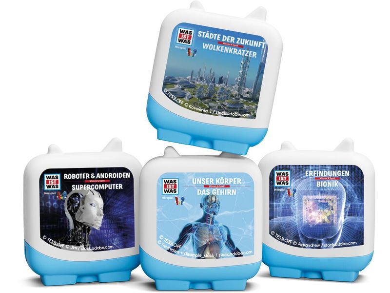 Tonies Hörbuch Clever Tonies: Was ist Was 4er Set Wissens-Hörspiele für Kinder