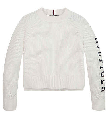 Tommy Hilfiger Bluse - Strick - Monotype - Ancient White