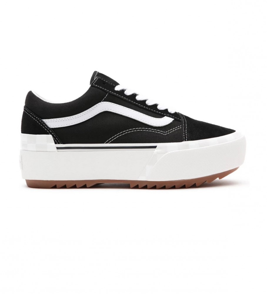 Tênis Vans Old Skool Stacked em camurça preta e lona