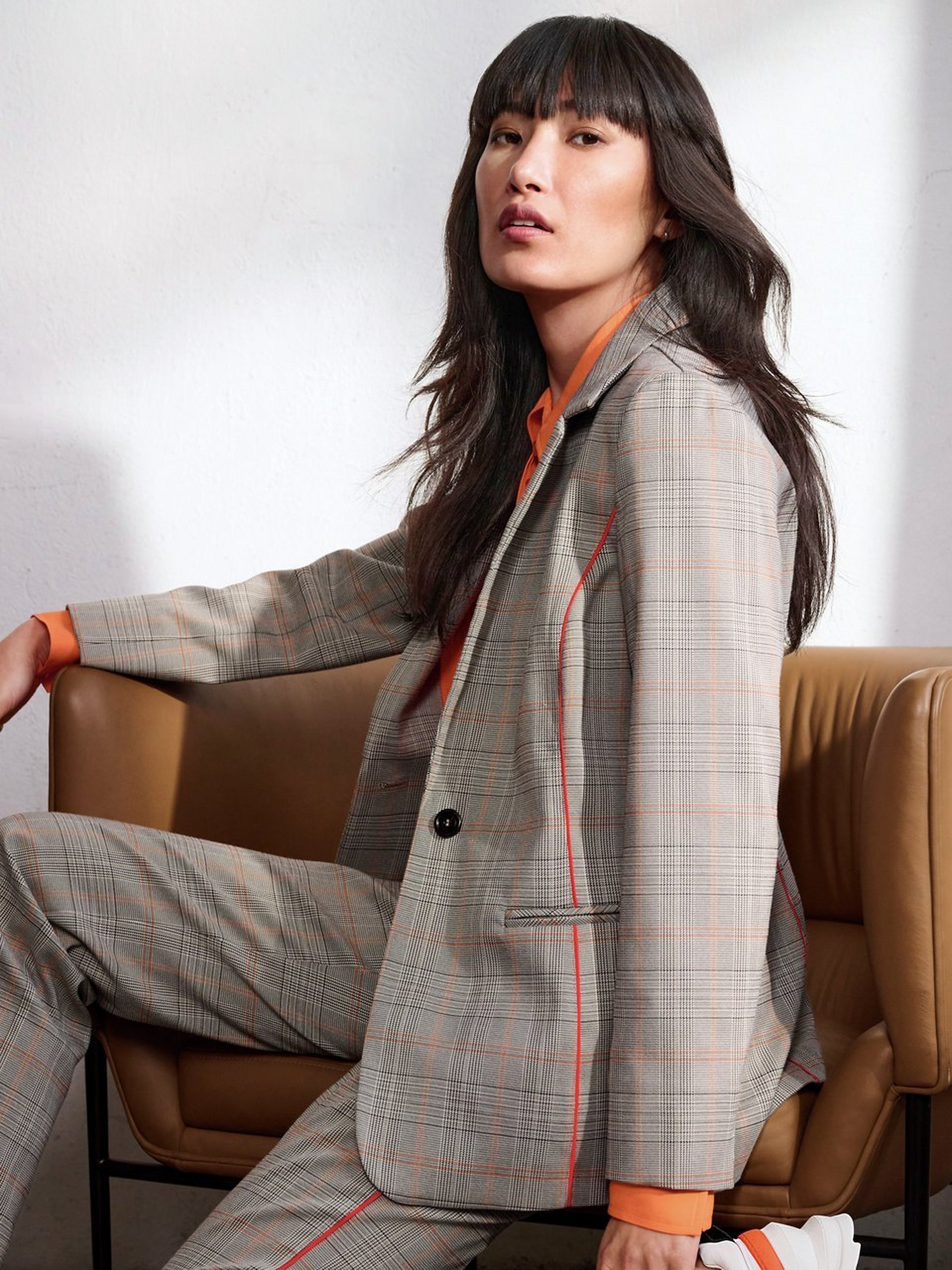 Langer Karo-Blazer