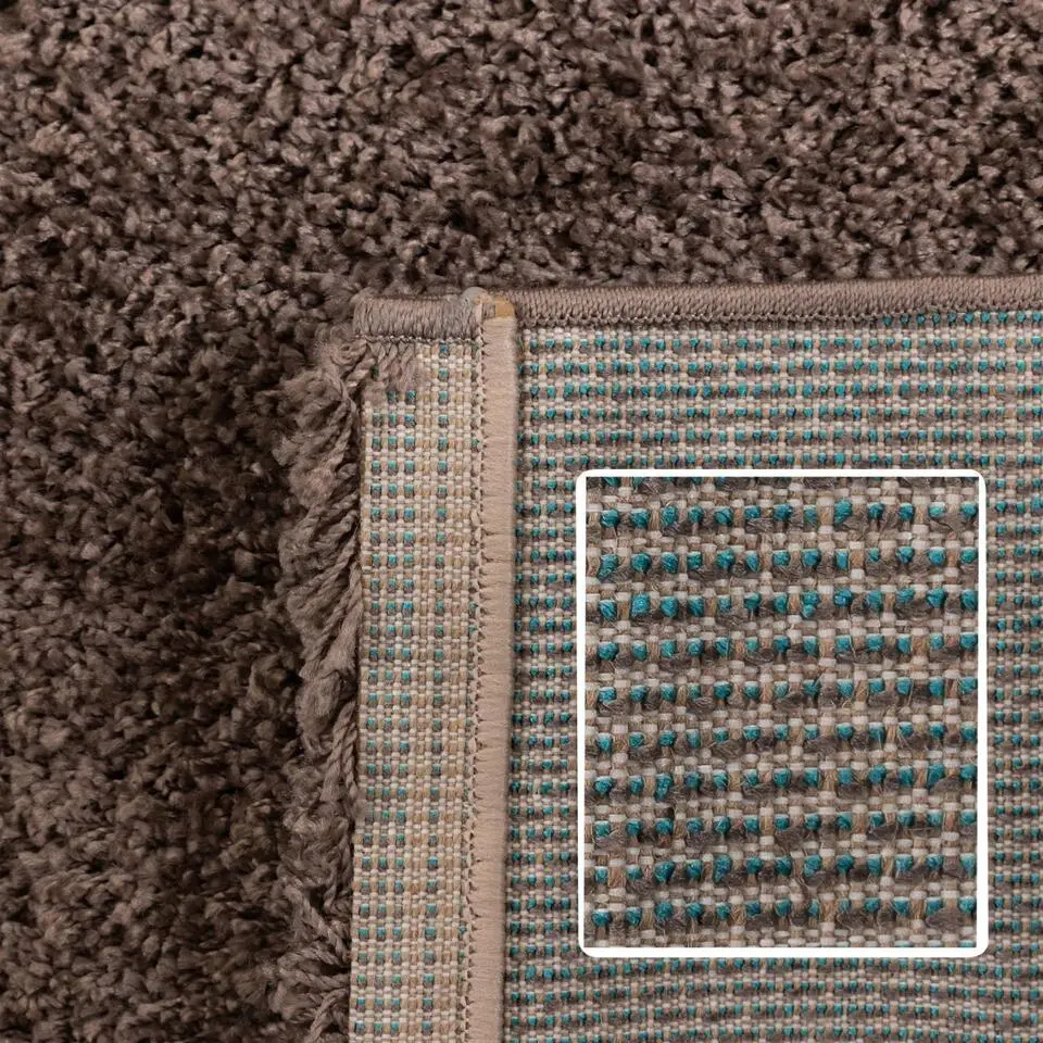 Basic Shaggy vloerkleed Taupe Hoogpolig - 120x170 CM