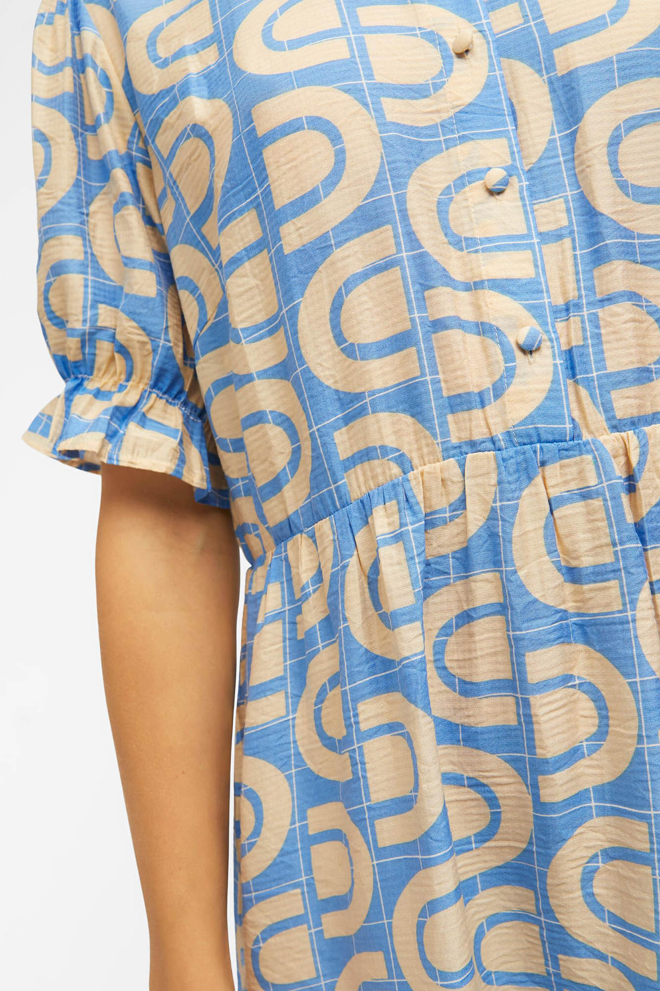 Vestido midi Ecovero - Azul