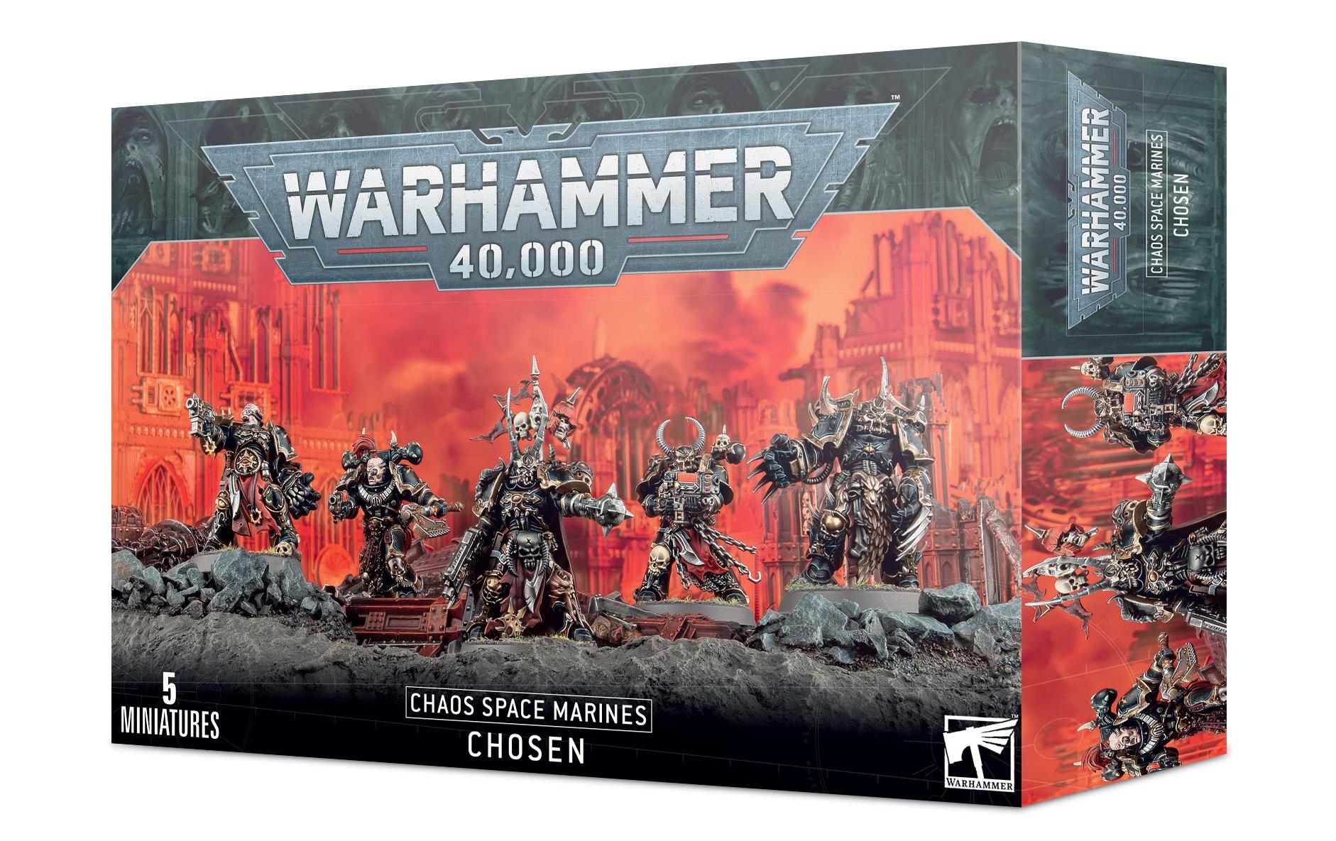 Figurenset Warhammer 40K Chaos Space Marines, AuserkoreneWarhammer 40.000 Chaos Space Marines Miniaturen