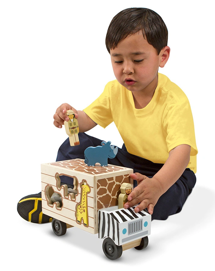 Holz-Auto SAFARI ANIMAL-RESCUE mit Figuren