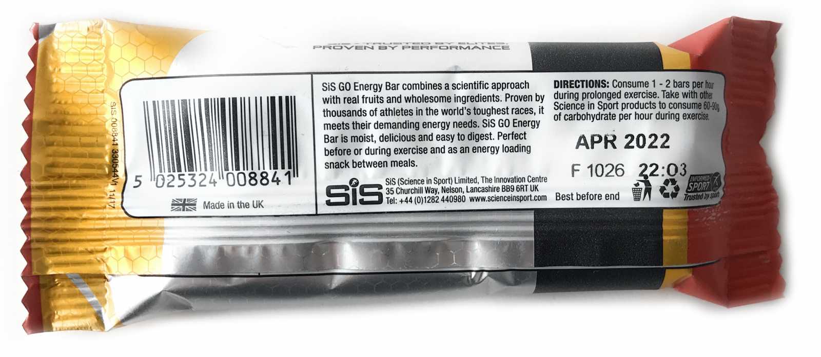 Barra energética Science In Sport 40 g