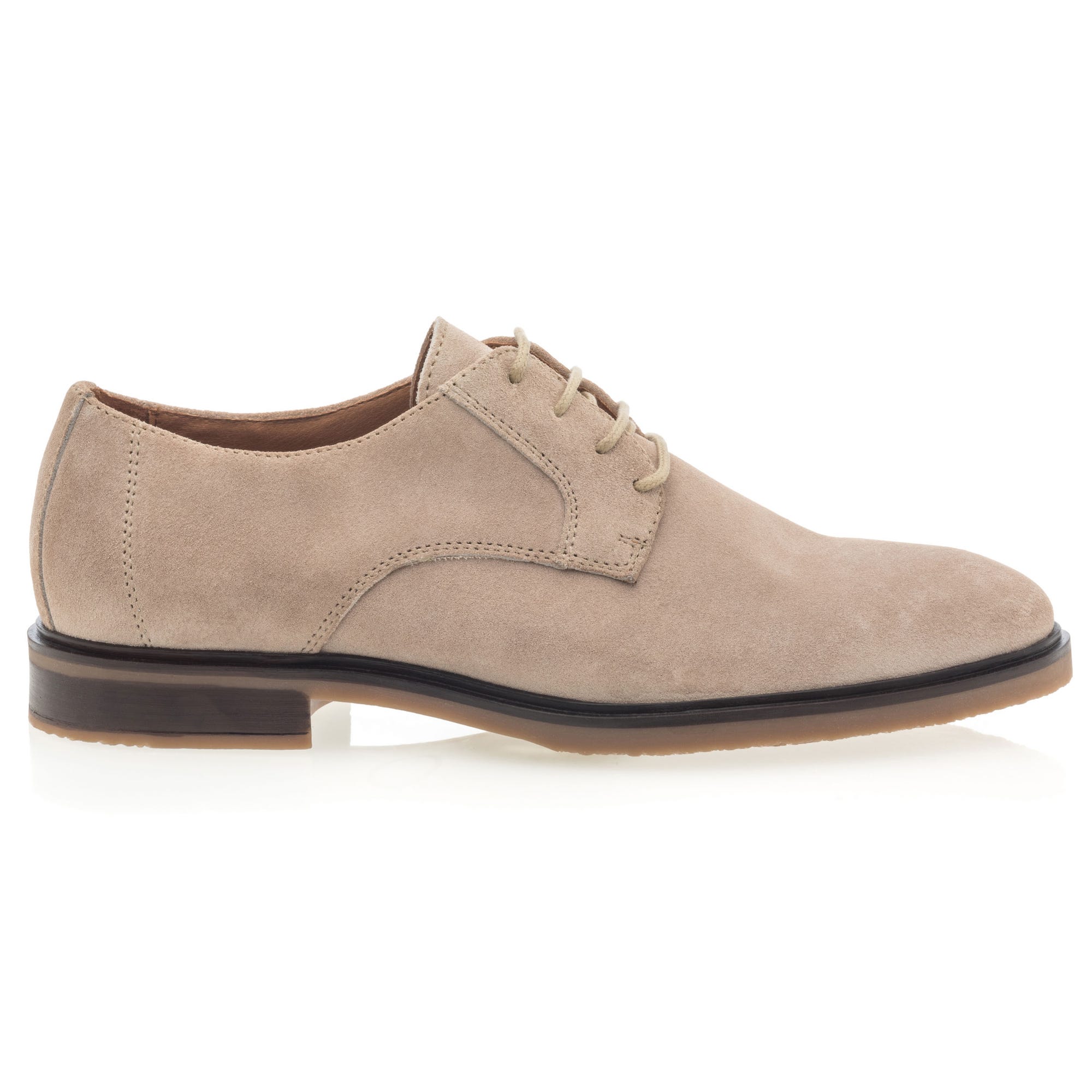 Derbies Homme en cuir taupe