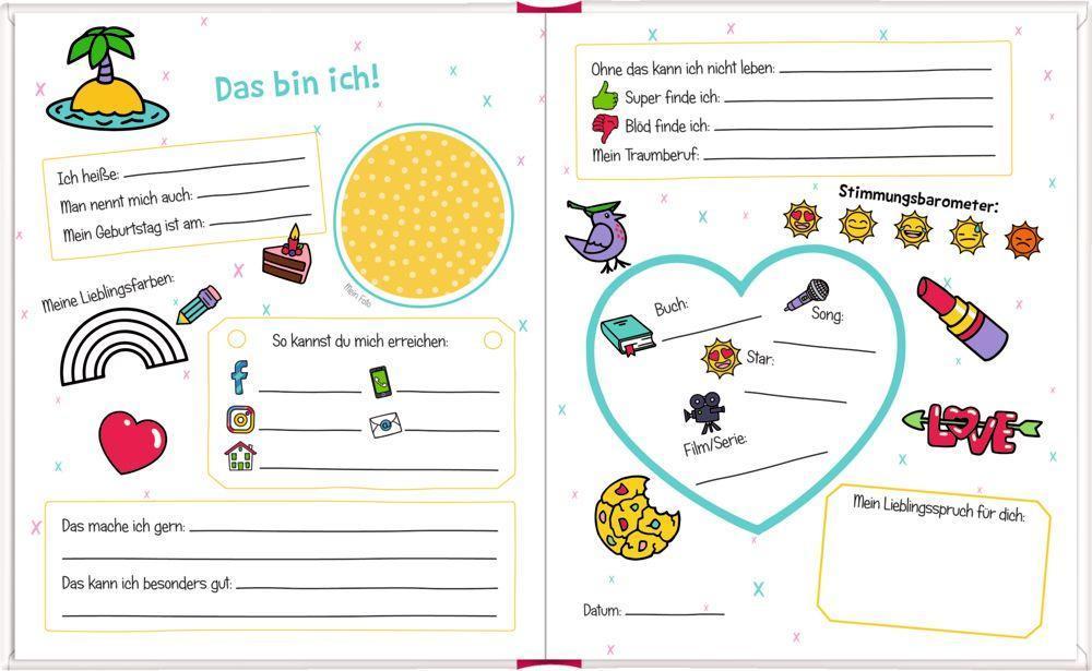 Freundebuch – Funny Patches mit Wende-Pailletten