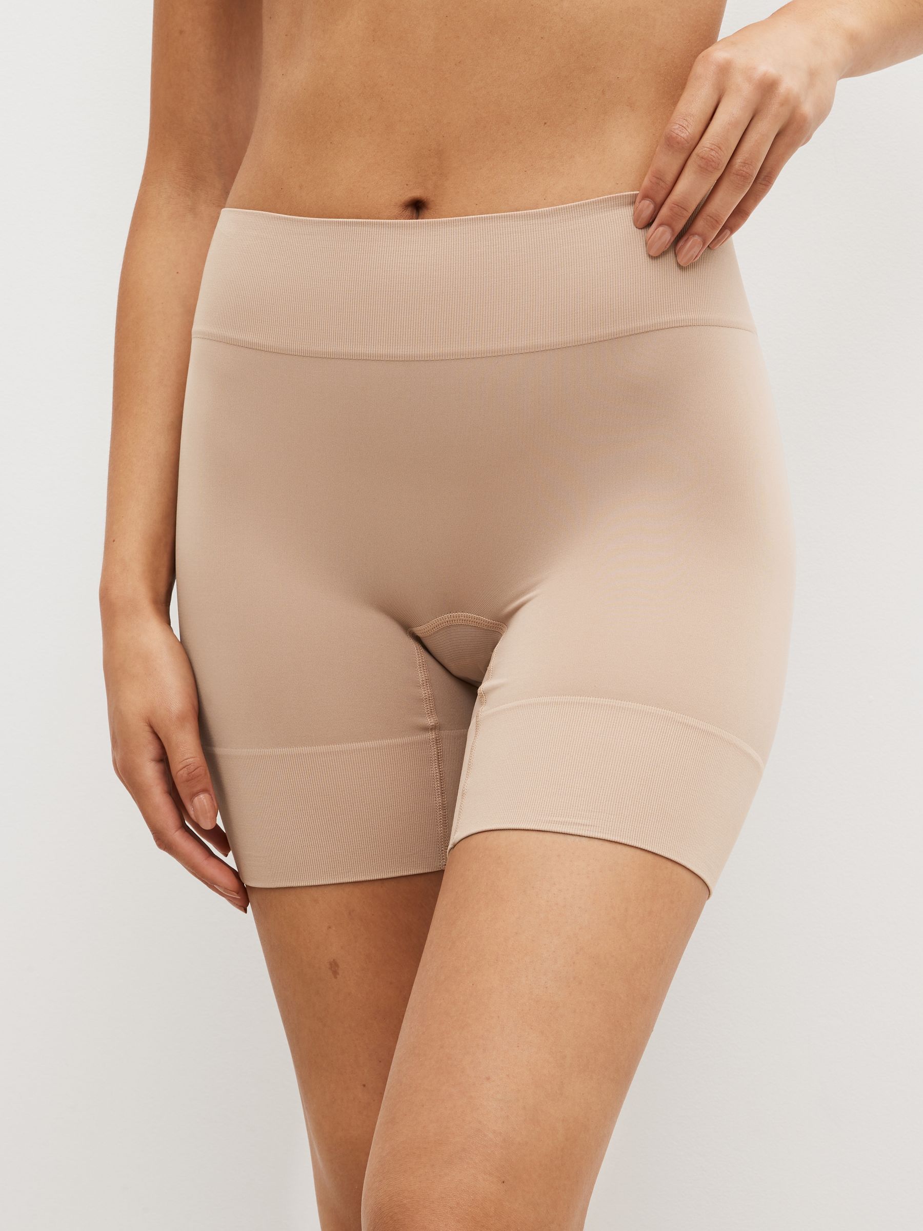 Zwart/pastelroze huidskleur - Verpakking van 2 naadloze irritatiewerende shorts