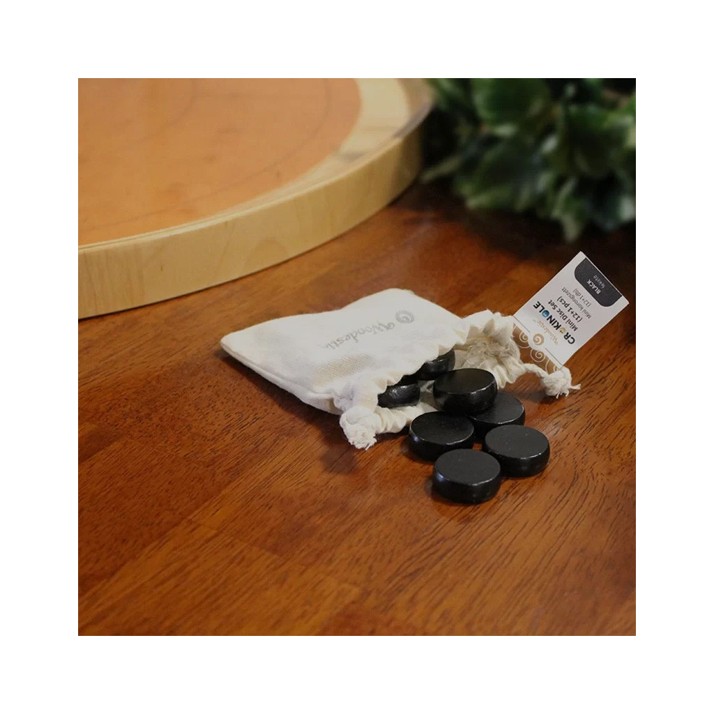 Ensemble de palets Woodestic Crokinole Mini (Noir)